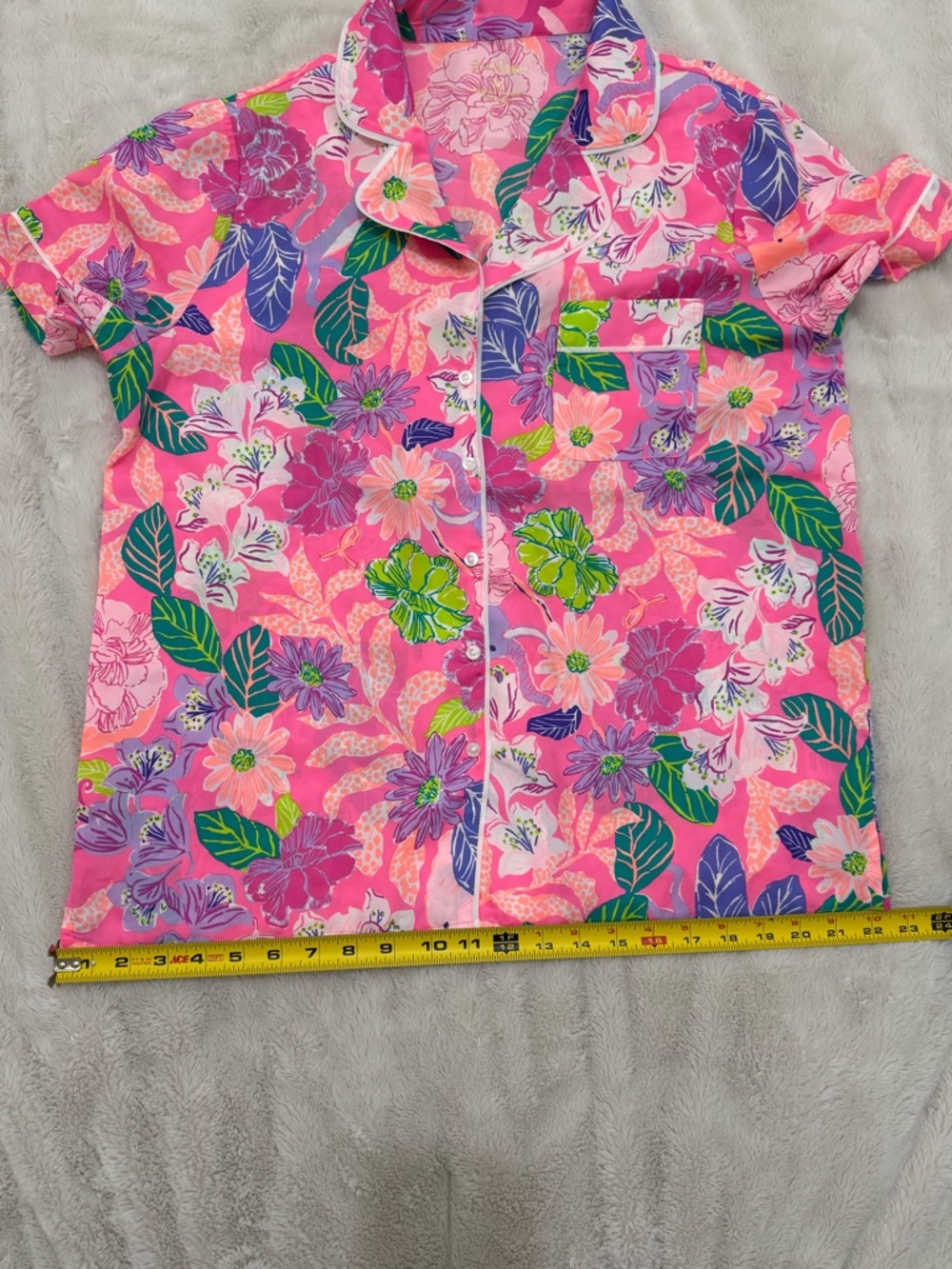 Lilly Pulitzer Teagan PJ Woven SS Top size Medium - Picture 4 of 8